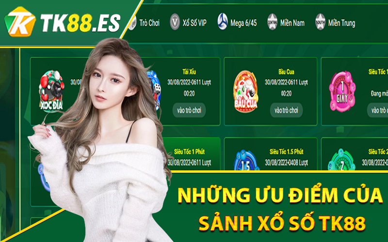 Xổ Số TK88 | Lô Đề Tỷ Lệ Thưởng 1 Ăn 99 Hot Nhất 3 Những Ưu điểm của sảnh Xổ Số TK88